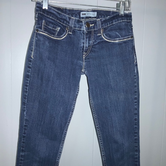 Levi's 524 Too Super Low jeans Sz 5 M vintage denim decorative stitching Y2K - Picture 3 of 9